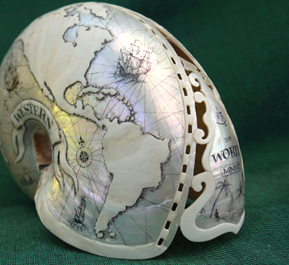 Neville's nautilus carving